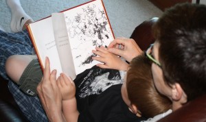 IMG_3660 lev cro 1400 Reading The Story of Ferdinand. (Click photo to enlarge.)