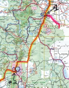 Day #2, July 18th, Bend, Oregon, to Crater Lake.  (Click photo to enlarge.)